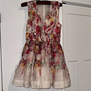 ZIMMERMANN Poppy Print V Neck Floral Dress